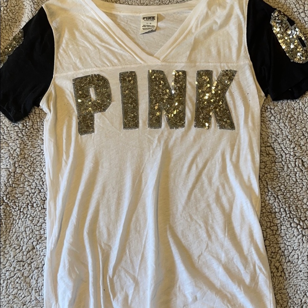 PINK sequin sparkle t-shirt